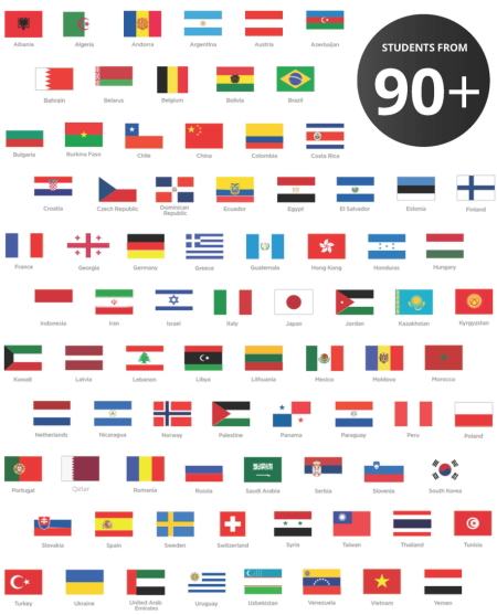 生徒は世界各国から