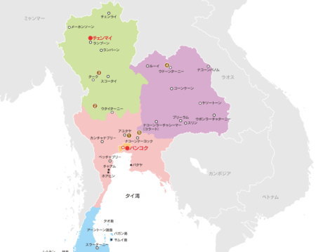 タイのマップ