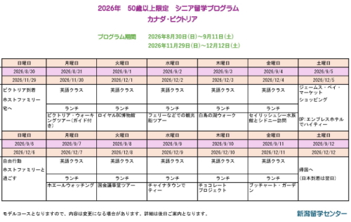 カナダ　シニア留学　ビクトリア